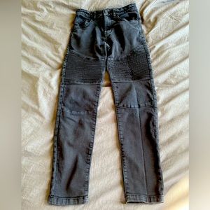 Boys black moto jeans by Zara size 9 UEC